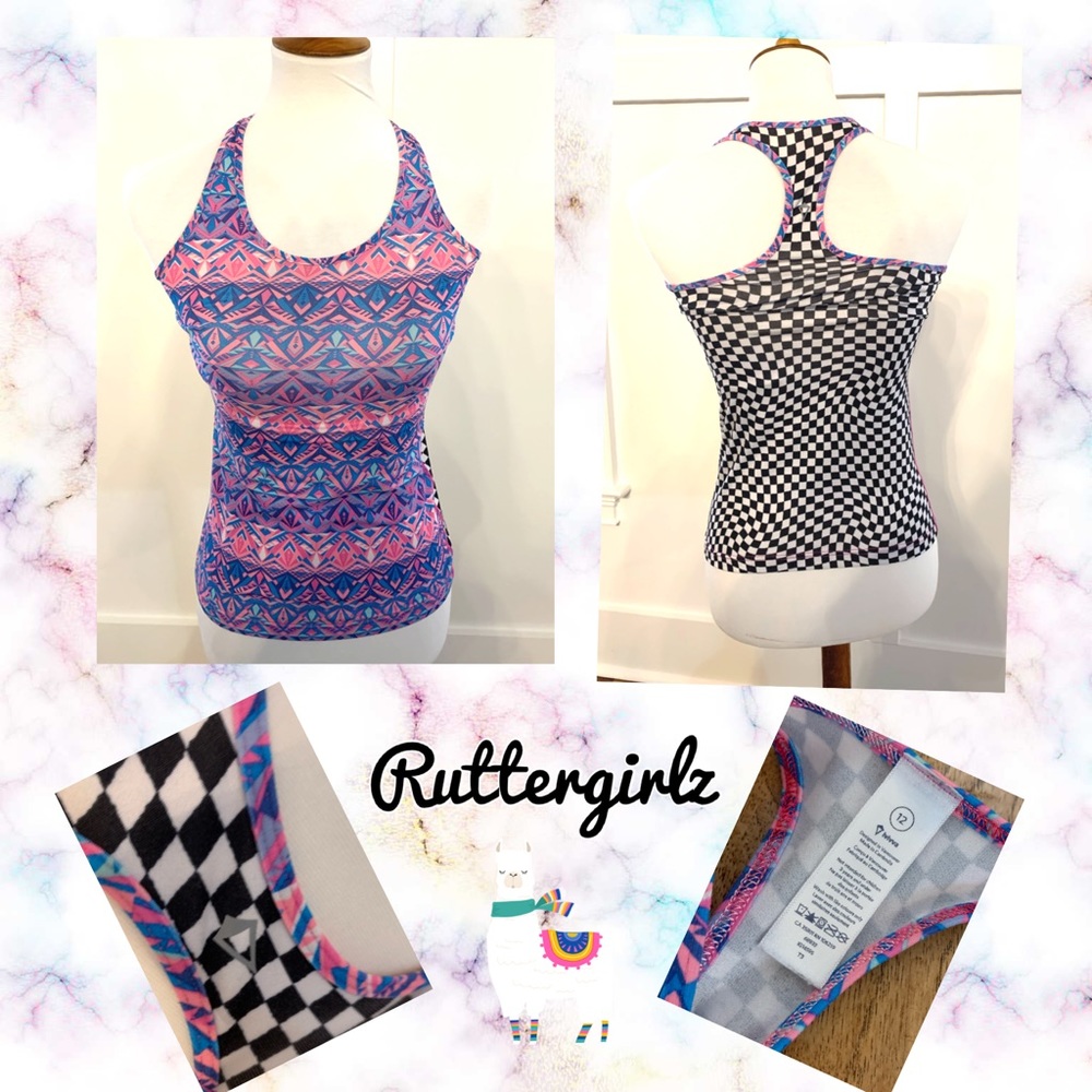 Ivivva w/Black Checkered T Back Size 12